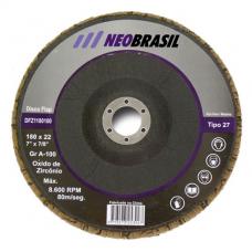 Disco Flap fibra 4.1/2 x 7/8 - GR. 100 - NEO BRASIL
